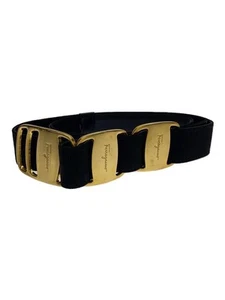 Salvatore Ferragamo Belt Black Solid Color Women's - Picture 1 of 6