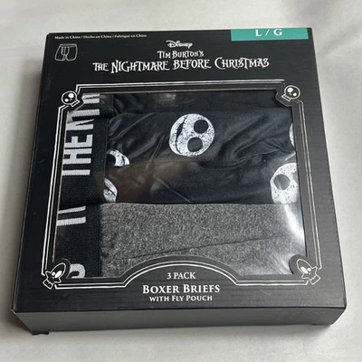 Pesadilla antes de Navidad TIM BURTONS calzoncillos boxer bolsa mosca paquete de 3 grandes Foto 1 de 3