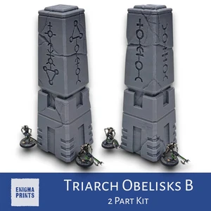 Triarch Obelisks B | Vharaq | Tomb World Terrain Scenery for Tabletop Wargaming - Picture 1 of 13