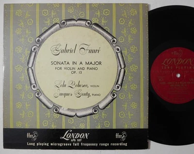 LOLA BOBESCO Faure Sonatas IN A Major For Violin And Piano LONDON 10" LP LPS 327 Foto 1 de 4
