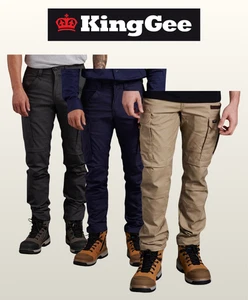Pantalones cargo elásticos KingGee Tradies calce cónico ropa de trabajo resistente K69860 - Imagen 1 de 11