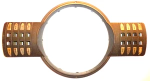 Vintage ZENITH 9S367 / Chassis RADIO: METAL FACEPLATE w/GLASS screws TABS - Bild 1 von 2