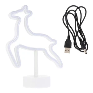 1pc Christmas LED Elk Small Night Lamp Desktop Light Decor (Warm White) - Picture 1 of 12