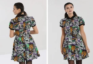 Horror Retro Mini Kragen Kleid HellBunny Horror Zombie Alternative Goth - Bild 1 von 3