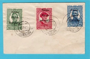POLAND cover 1918 Jedrzejow KuK stamps overprinted - Picture 1 of 2