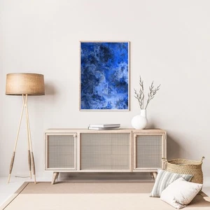 Blue Abyss Abstract Wall Art Poster 18x24” Matte Print Cool Tones Decor - Picture 1 of 2