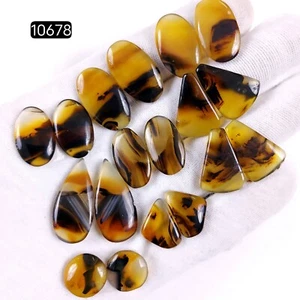 Lote de 9 pares de piedras preciosas cabujón ágata natural Montana de 146 quilates 28x14 12x12 mm #R-10678 - Imagen 1 de 4