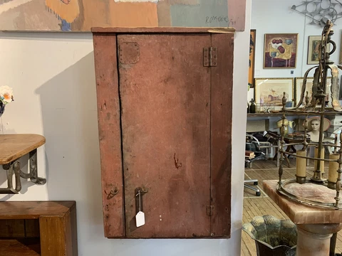 Barn Red Country Cabinet Original Paint made from Old Barn Timbers Cover
