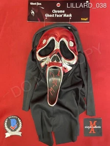 Matthew Lillard Scream autographed signed Chrome Ghostface mask Beckett - Picture 1 of 8