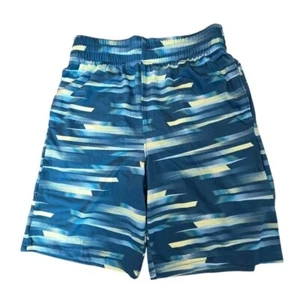 Lands End Boys Medium 8 Sport Shorts Husky Multicolor Blue Green New - Picture 1 of 24