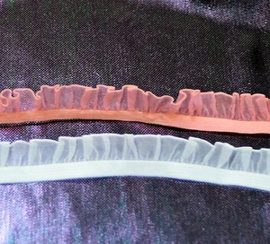5 yardas Organza Muñeca con Volantes Lencería Elástica Borde Elástico Rosa o Blanca - Imagen 1 de 2