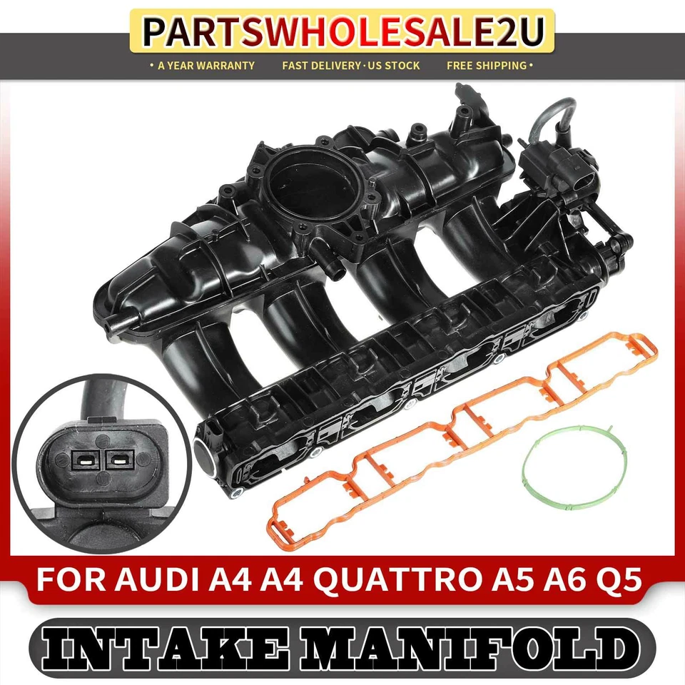 Colector de admisión para Audi A4 A4 Quattro 09-16 A5 A6 Q5 2.0L 06H133201AT con sensor Foto 1 de 4