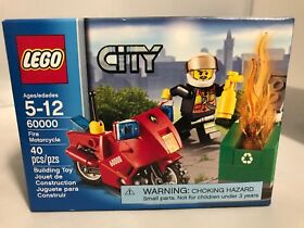 LEGO City 60000 FIRE Motorcycle Set New In Box Sealed