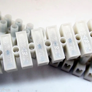 100pcs Electrical 12 Way Barrier Terminal Strip Block Pitch 8mm 5A 450V 22-12AWG - Picture 1 of 7