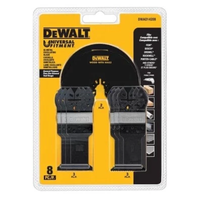DeWalt 8 Piece Oscillating Blade Assortment Set Universal Fitment - Image 1 of 4