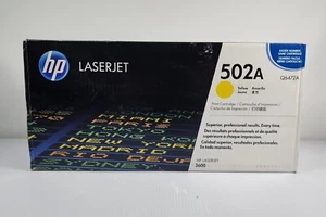 HP Toner 502A, Yellow Q6472A for HP Color LaserJet 3600 Series #SA - Picture 1 of 5