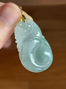 100% untreated Genuine Burmese Grade A Jade Pendant Jadeite 純天然翡翠A貨 - Picture 1 of 4