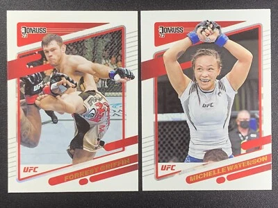 UFC Forrest Griffin 180 + Michelle Waterson 181 Donruss Panini 2022  - Image 1 of 2