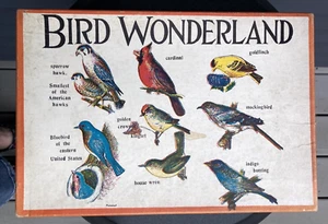 Vintage Kinderschutz Verlage Vogel Wunderland Puzzle-Spiel Farbe 1940er Jahre - Bild 1 von 10