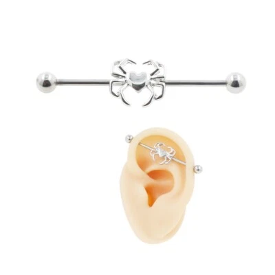 Barra Industrial Piercing Acero Quirúrgico Cartílago Pendiente Joyería Corporal 14G Foto 1 de 4