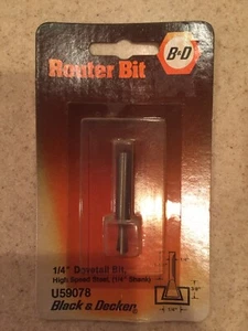 1/4” Black And Decker Dovetail Bit High Speed Steel (1/4” Shank) U59078 - Picture 1 of 2