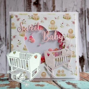 Baby Crib Metal Cutting Dies DIY Stamps Die Cut Embossing Card Making Stencil - Picture 1 of 5