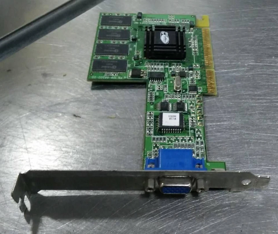 ATI 109-66500-00 Rage128 32MB SDRAM AGP 3.3V VGA Graphic Card - Image 1 of 1