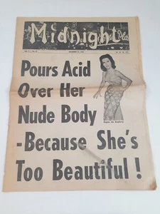 Vintage 1962 Midnight Tabloid Carry Grant Bob Hope Sophia Loren articoli per adulti - Foto 1 di 11
