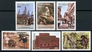 Tanzania Stamps 1998 MNH Zanzibar Tourist Attractions Tortoises Monkeys 6v Set - Picture 1 of 1