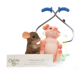 Charming Tails 2004 Fitz & Floyd Mäuse Figur "I Think You're Cool" 89/178 - Bild 1 von 5