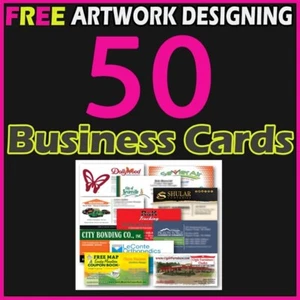 FREE DESIGN Custom Full Color Business Cards 50 Cards - Picture 1 of 1