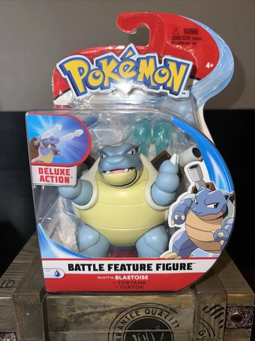 New S3 Pokemon BLASTOISE Battle Feature Deluxe 4'' Action Figure New Sealed Cover