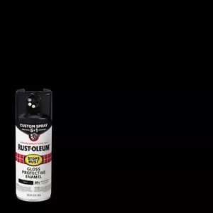 (12)-Rust-Oleum Stops Rust 12 Oz. Custom Spray 5 in 1 Gloss Spray Paint, Black - Picture 1 of 1