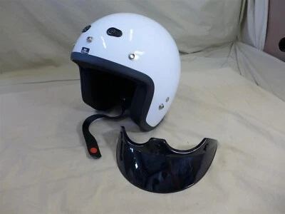 KBC White Motorcycle Helmet with Visor - Medium (57-58cm) NEW - Image 1 of 3