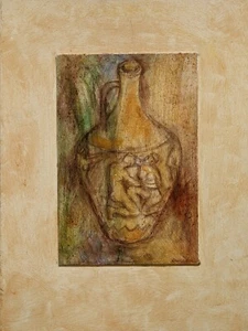 Original acrylic painting signed by Ann Carr M.A.C. 1927-2020 still life vessal - Picture 1 of 15