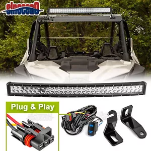 For 2020-2025 Polaris RZR Pro XP/XP4 32" Roof Curved Light Bar Brackets Wire Kit - Picture 1 of 16