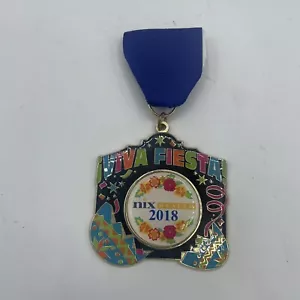 2018 San Antonio Fiesta Medal NIX Health Floral Easter Egg Cascarone Graphic - Picture 1 of 3