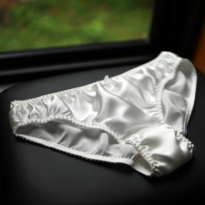 Womens 100% Silk Panties Briefs Bikinis Daliy Underwear Cheeky Shiny Bottoms - Image 1 of 4