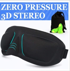 Augenmaske weich gepolstert 3D Schlaf Schwamm Masken Abdeckung Reisehilfe Ruhe Augenbinde Schatten - Bild 1 von 15