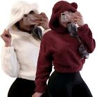 Fashion Casual Hoodies Winter Women Long Sleeve Tops Plush Ears Warm Sweaters