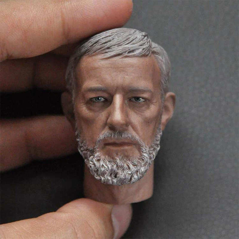 Delicate Paint 1/6 Scale Jedi Master Obi Wan Kenobi Head Sculpt Fit 12" Figure - Image 1 of 3