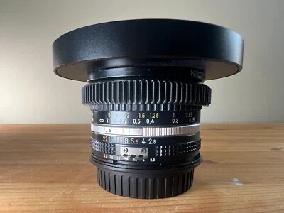 Nikon 20mm f/2.8 AI-s Lens Cinemodded to EF Mount - Image 1 of 4