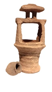 Han Dynasty Funerary model of a well with Roof - Picture 1 of 12