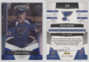2010-11 Certified Mirror Blue /100 David Perron #128