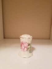 Vintage Antique Hand Painted Porcelain Sugar Shaker/ Muffineer w/ Cork