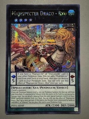 YUGIOH MAJESPECTER DRACO - RYU ASIA ENGLISH EDITION PHNI-AE049 SECRET RARE - Image 1 of 3