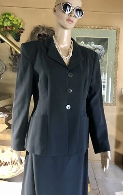 Traje falda vintage de Giorgio Armani. Gris Armani. I.Magnin principios de los 80 talla 48/10us Foto 1 de 4