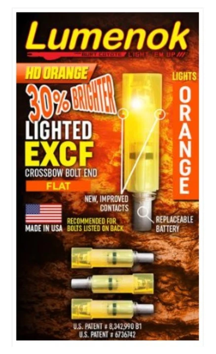 Ballesta Lumenok Excalibur Flat Nock HD Naranja Paquete de 3 Foto 1 de 1