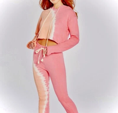 WILDFOX || Sudadera con Capucha Pullover Borde Crudo Recortada en Hiedra Lavada Sherbet - Talla Med 🩷NUEVA CON ETIQUETAS🩷 Foto 1 de 4