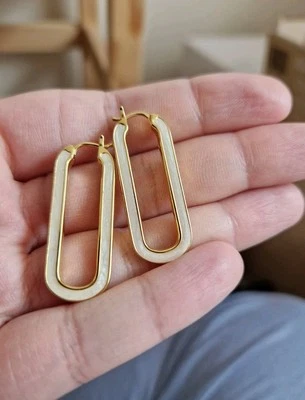 MISSOMA Enamel Haze Ovate Large Hoop Earrings BRAND NEW - Image 1 of 4